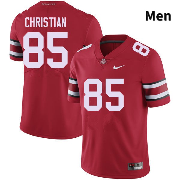 Men's Ohio State Buckeyes #85 Bennett Christian Red Authentic College Stitched Football Jersey 23SX044CT